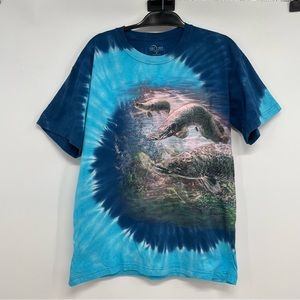 Planet Earth Men’s Or Womens M Fish T-shirt Graphic Print Tie Dye Novelty Cotton